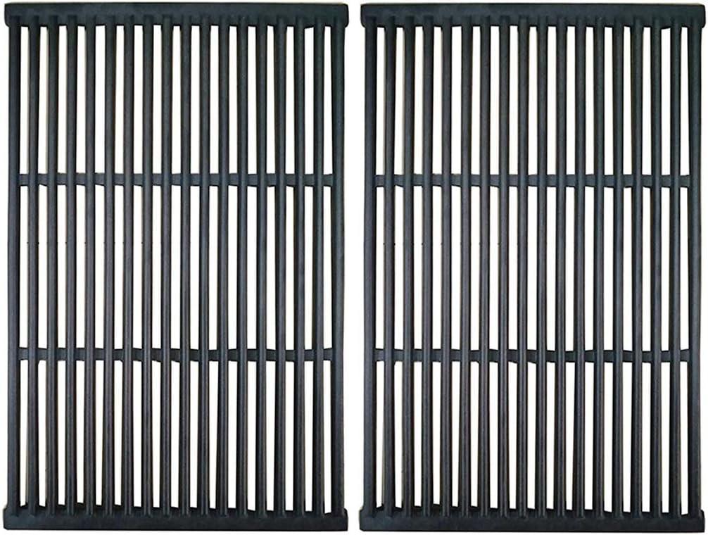 2-Pack 19" x 12 1/2" Each CIF666B Cast Iron Cooking Grid for Brinkmann 810-2310-0, 810-2310-1, for Charbroil and for Charmglow Grills, Set of 2