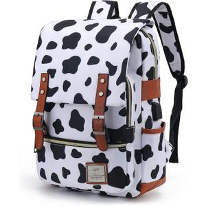 YGR Floral Laptop Backpack for Women, Female, School, Travel, Business, Outdoor Sports, Office, Work (Cow)
