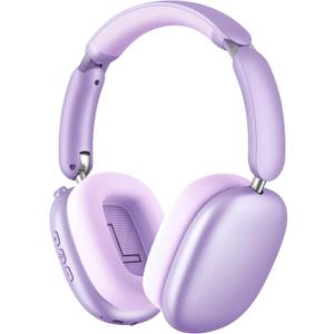 Wentronic Y02 Active Noise Cancelling Headphones,60H Battery,5 EQ Music Modes,Hi-Res Audio,Deep Bass,Foldable Wireless Over Ear Bluetooth 5.4 Headset,Breathable Leather Earpads (Purple)