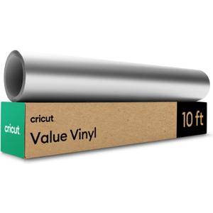 Cricut Value Permanent Vinyl, Matte Silver (12in x 10ft Roll) Cricut Value Permanent Vinyl, Matte Silver (12in x 10ft Roll)