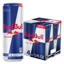 Red Bull Energy Drink with 114mg Caffeine plus Taurine & B Vitamins, 12 Fl Oz, Pack of 4 Cans, BB 09/06/27