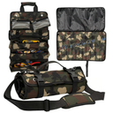 VentureReady Gear Roll Up Heavy Duty Tool Bag 900D Canvas & 1680D Straps - Detachable Wrench Roll + Mesh Pockets - For Overlanding, Camping, Vanlife, Road Trips, Offroading (Camo)