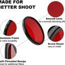 6pcs Round Full Color Lens Filter Set Red Orange Yellow Green Blue Purple+ 6 Pockets Filter Pouch+3 Lens Cleaning Tool (55mm)