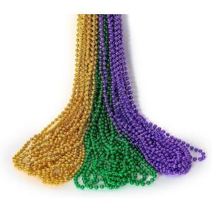 HOOSUN 30 Pack Mardi Gras Beads Necklaces Bulk,Mardi Gras Decorations Accessories Party Favors,Gold Green and Purple Carnival Decor St Patricks Day Necklace Party Supplies for Party,School Event,Home