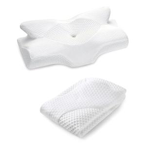 Elviros Cervical Memory Foam Pillowcase (No Filler) (White)
