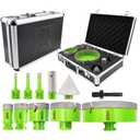 Diamond Core Drill Bits Set - Tile Hole Saw Kit 6/8/10/25/35/50/75/127MM+20F with 2" Diamond Beveling Chamfer Bits for Porcelain Ceramic Tile Granite Marble(11PCS)