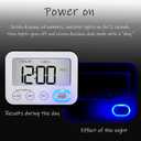 Digital Kitchen Timer Magnetic Loud Alarm, Large LCD Screen Silent/Beeping Multi-Function for Teachers Classroom Kids, Black