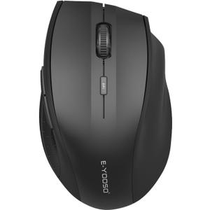 E-YOOSO Bluetooth Wireless Mouse for Laptop, Portable Optical Computer Mouse, 6 Buttons, Cordless 2.4GHz with USB Receiver, 5-Level 4800 DPI, 18 Months Battery Life, for PC, Chromebook, Windows, Mac