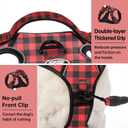 IVY&LANE No Pull Dog Harness with Leash Set, Reflective No Choke Pet Vest,Adjustable Oxford Dog Vest Harness with Easy Control Handle for Medium Lagre Dogs (Checkered Red,M)