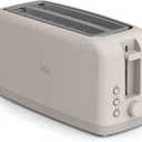 bella 4 Slice Slim Toaster, Fits-anywhere Kitchenware, 6 Setting Shade Control with Reheat & Cancel Buttons, Removable Crumb Tray, 10 Long Slot, Anti Jam & Auto Shutoff, 1400 Watt, Oatmilk