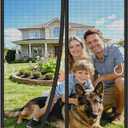HOFUDON Upgraded Magnetic Screen Door, Heavy Duty Fiberglass Mesh, Quick Close Full Strip Magnets, Door Screen Magnetic Closure for Single Door Size 36 x 80 Inch, Screen Door Size 39 x 82 Inch Black