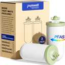 Purewell K Series 4-Stage 7-In Ceramic Water Filter Replacement, Certified to Remove 99% PFAS & Chlorine, Lead, Compatible with Berkey, ProOne & Doulton Gravity Water Filter System (2-Pack)