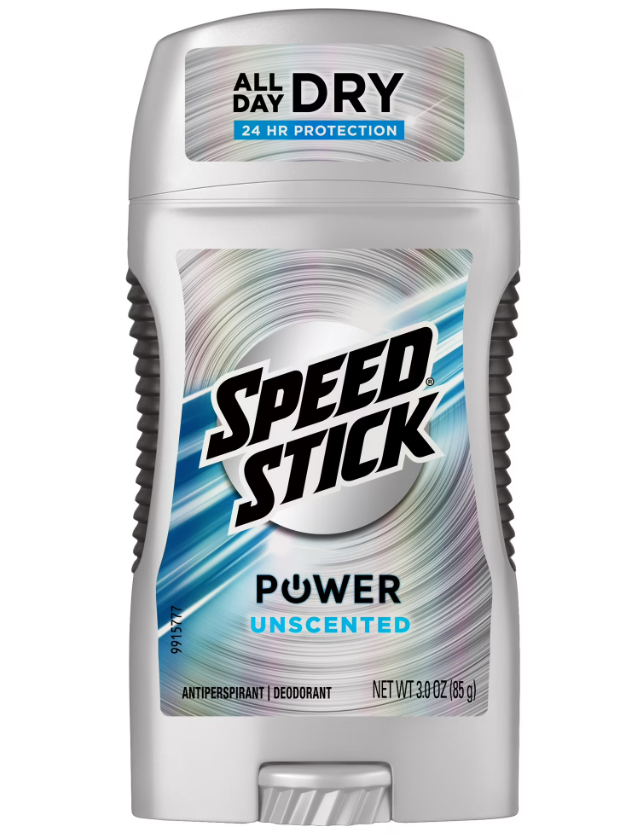 Speed Stick Power Antiperspirant Deodorant for Men, Unscented 3 Ounce 