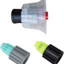 3 Pack Water and Foam Nozzle Tips Head Replacement for 18mm Coarse Thread Foam Sprayer Hand Pressure Foaming Pump Blaster Bottle Car Wash Soap Spray Manual Cannon