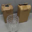 Bokon 3 Pcs Crystal Glass Vases - Embossed Ribbed Base, Transparent Floral Candle Holders for Wedding Centerpieces Table Decor