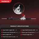 PHOBOOS Hydraulic Power Steering Rack and Pinion Assembly Compatible with Toyota Tacoma 2005-2014 2.7L Base, Tacoma X-Runner 2005-2013 4.0L, RWD ONLY, New Unit, Ref. 26-2647,Rack Length: 53 inch