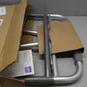 Medline Lightweight Two Button Folding Walker with 5" Wheels, Aluminum Frame Supports up to 300 lbs