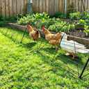 Foldable Expandable Chicken Tunnel for Outdoor Yard, Heavy Duty Poultry Run Tunnel, Predator Proof Enclosure Playpen for Chickens Rabbits Ducks