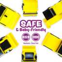 Tub Works Construction Trucks Mold Free Bath Toys, 6 Pack | Sealed, No Hole Bath Toys Design Keeps Moisture Out | Soft, Squeezable & Float on Water | Baby & Toddler Bathtub Toys | Baby Pool Play