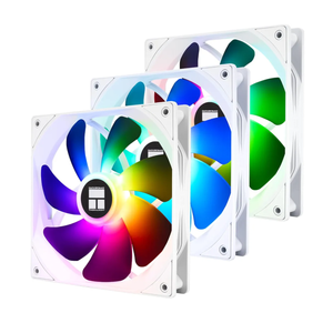Thermalright TLC14CWS X3 14CM Silent Cooling Fan,White Compurter Cooling Fan,CPU Coolers with 1500RPM High Speed,4Pin PWM Connector,3 Quantities