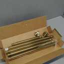 Gold Shower Curtain Rods - 31-80 Inch Spring Tension Shower Rods for Bathroom, Adjustable, No Drilling, No Rust, Stainless Steel