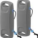 Upgraded Extended 8 x 22 inch Boat Fenders EVA Boat Bumpers Fenders1,2,4 Pack,Boat Bumpers for Docking Ideal for Fishing Boat, Pontoon, Bass,Dock,PWC,Jet Ski(3 Color) (Grey)