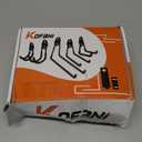 KOFANI Steel Garage Storage Hooks - 16 Pack Anti-Slip Coating, Heavy Duty Wall Mount Hooks for Hanging Bike, Ladder, Garden Tools (Black)