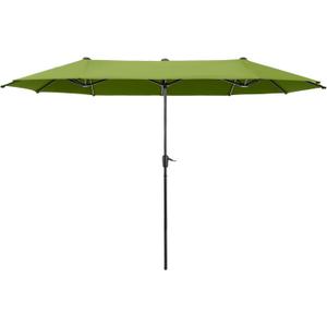 HERA'S PALACE 13 ft Patio Umbrella Double-Sided Outdoor Market Umbrella Rectangular Large with Crank for Patio Shade Outside Deck or Pool, Lime