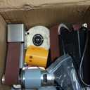 Multifunctional Electric Knife and Tool Sharpener, 7 Adjustable Speed Knife Making Belt Grinder Knife Sharpening System - For Hunting, Serrated & Kitchen Knives, Wood, Plastic, Crafts