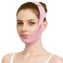 Double Chin Reducer for Jawline Shaper, Comfortable V Line Lifting Mask for Face Lifting and Firming, Chin Strap for Sleeping Prevent Sagging, 1pcs (23.6in*5.11in)