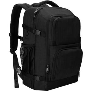 Dinictis Travel Backpack Carry on Flight Approved, Backpack Suitcase for Travel, Personal Item Travel Bag fits 17 inch Laptop-Black