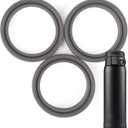IMPRESA Silicone Gasket Replacement Kit - Light Gray, 3-Pack - Compatible with Zojirushi SM-SA60-BA & SM-SA48-BA - Leak-Proof Water Bottle Replacement Seals - Dishwasher-Safe Coffee Travel Mug Gaskets