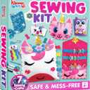 Klever Kits 7 Sewing Projects- My First Kids Sewing Kit- Easy DIY Arts and Crafts for Girls, Craft Kits, Birthday Gifts for Kids Aged 6+, Unicorn and Mermaid Pillow