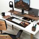 Desk Mat,American Bald Eagle Large Gaming Mouse Pad XL,USA Flag Eagle Desk Pad,Extended Big Computer Keyboard Mousepad with Non-Slip Base and Stitched Edge 31.5"x11.8"