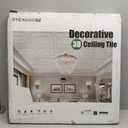 STICKGOO Glue Up Ceiling Tiles, 24x24 Inch PVC Decorative Drop Ceiling Tile Golden Coffee 48 Sq. Ft, Pack of 12 Tiles
