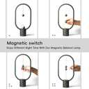 Table Lamp for Bedroom - Balance Lamp,Bedside Lamp with Touch Dimmer,Nightstand Lamp,3 Level Brightness Rechargered Night Light for Home,Office,College Dorm (Black)