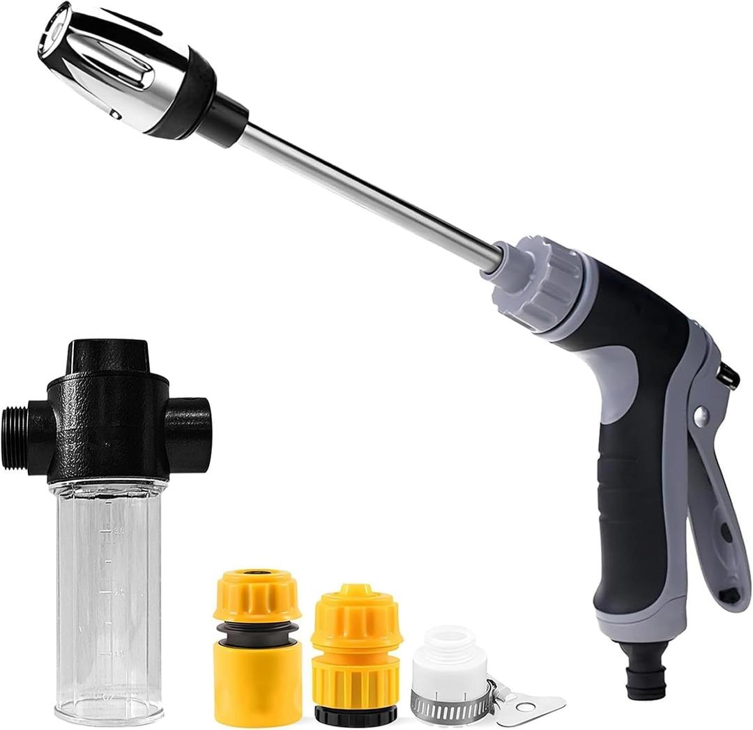 Pressure Washer 15x More Powerful Than Hoses, Handheld Power Washer with 360 Rotating Nozzle, 3 Spray Modes, Tool-Free Installation-Driveway & Outdoor Cleaning