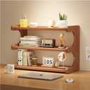 3 Tier Bookshelf for Desktop, Storage Rack, Desktop Organization, 19.6 x 7.6 x 13.8 inches
