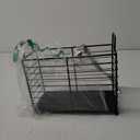 Metal Magazine Rack, Newspaper Book Tablet Storage Basket, File Holder Mail Organizer Bin with Handles, Iron Wire Black Folder Stand Holder for Home Office Bathroom Bedroom Den Living Room