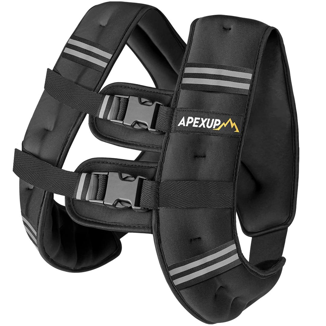 APEXUP 20lbs Weighted Vest Men Women, Weight Vest for Women Workout Equipment for Strength Training Running (Grey Camo)