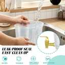 1 Pack Drink Dispenser for Parties 1.6 Gallon, Large 6L Plastic Water Dispenser, Juice Beverage Dispensers for Counter Tops for Restaurants, Hotels, BBQ, Picnic, Party