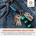 Carabiner - 3" Aluminum Carabiner D Shape Buckle Pack, Keychain Clip, Spring Snap Key Chain Clip Hook Buckle, 12pcs