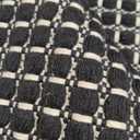 Natural Cotton Woven Rugs 4x6 ft Washable Black Boho Reversible Bedroom Area Rug Modern Farmhouse Indoor Accent Kitchen Rug Floor Carpet for Ding Room Living Room