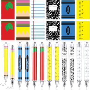 Thenshop 24 Pcs Teacher Appreciation Gifts Bulk Teachers Notebook Pens Bulk End of Year Thank You Gifts for Teacher Employee Team Coworker Nurse Staff Office Supplies(24 Pcs,Colorful)