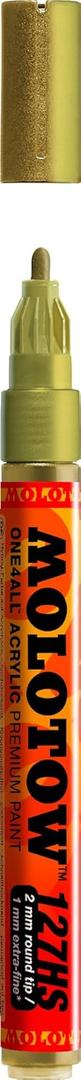 Molotow ONE4ALL Acrylic Paint Marker, 2mm, Metallic Gold, 1 Each (127.306)