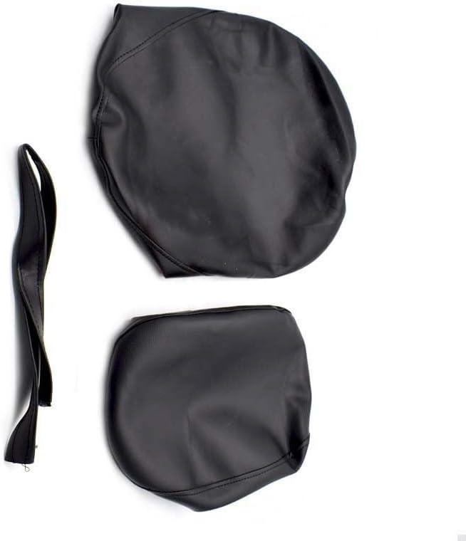 Leather Motorcycle Drive Seat Cover Rear Passenger Pad Cushion Cover Waterproof, 15x17 inches, 9x7 inches, 28 inches long