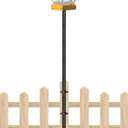 Garbuildman 105 Inch Bird Feeder Pole Kit, Heavy Duty Bird House Pole Set for Deck Fence or Patio Railing, Adjustable Universal Mounting Post Kit for Outdoors, Matte Black, 1 Pack