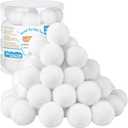 URATOT 40 Pack Snow Toy Balls for Kids Indoor, Plush Snow Fake Balls Soft Artificial Snow Fight Balls Set with Boxes for Winter Interactive Throwing Games (5 cm)