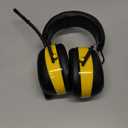 BJKing AM/FM Radio Headphones with Digital Display, 30dB AM FM Hearing Protection Safety Ear Muff, Ear Protection Headphone for Mowing, Landscaping, Shooting and Construction Black-Yellow