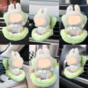 2 x Doll Car Seat, Cute Car Sofa Chair with Soft Furry Cushions Air Vent Clip and Desktop Display Ornament Accessories and Gifts for Blind Box Doll Stuff Fans Collectors (Green)